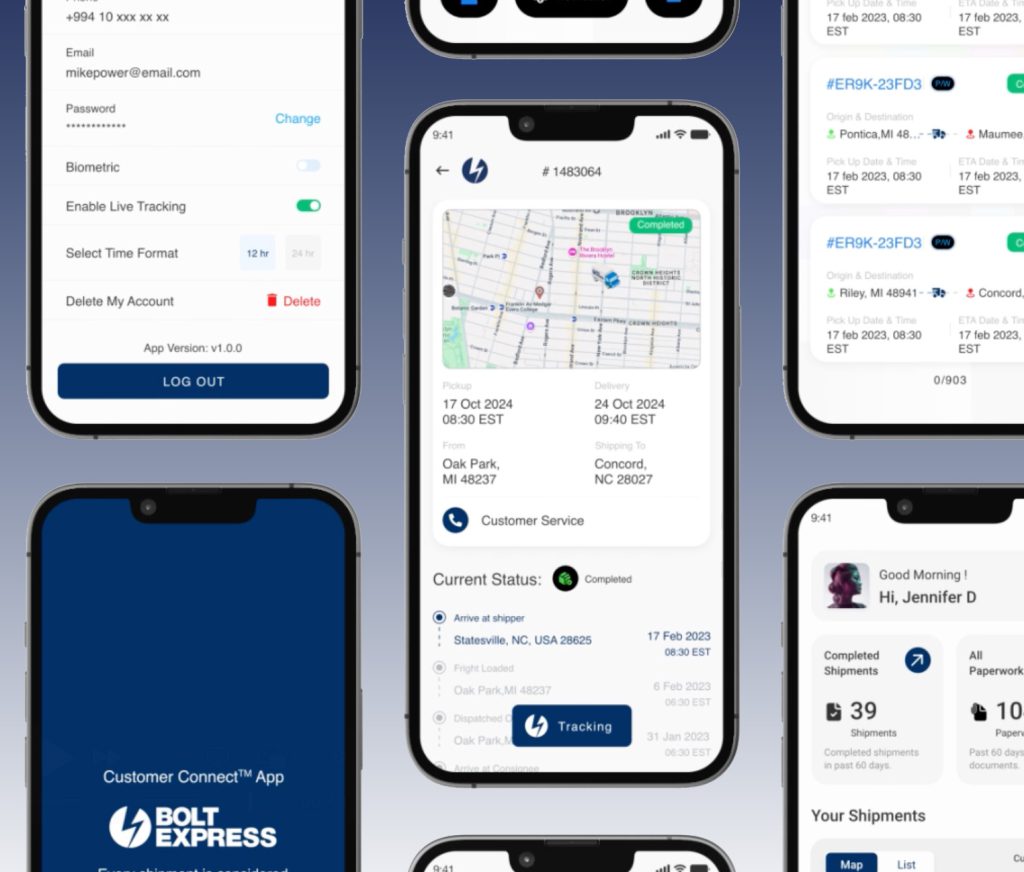 Customer Connect App – Bolt Express LLC